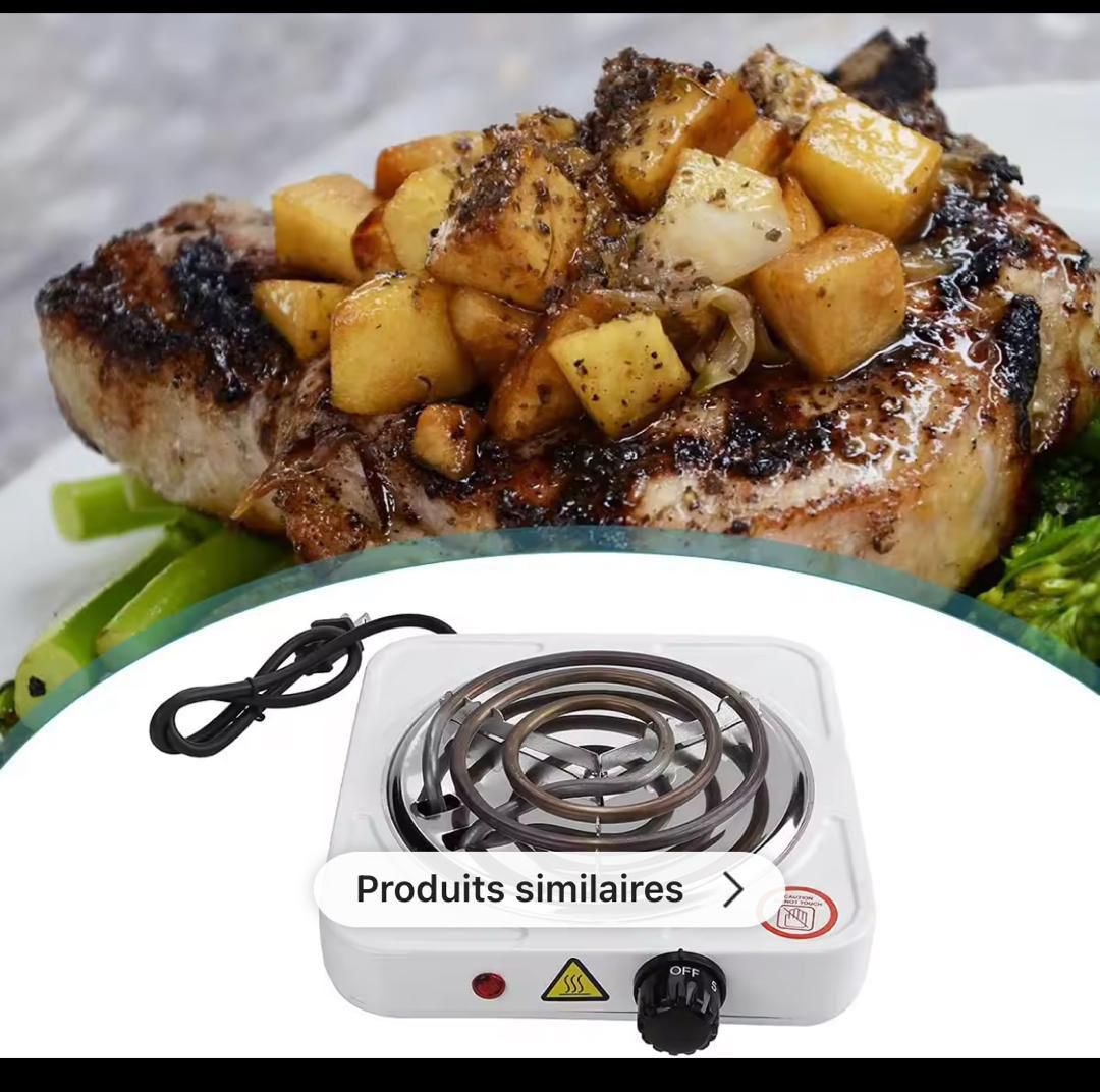 Réchaud Électrique Portable – Compact, Puissant et Facile à Utiliser