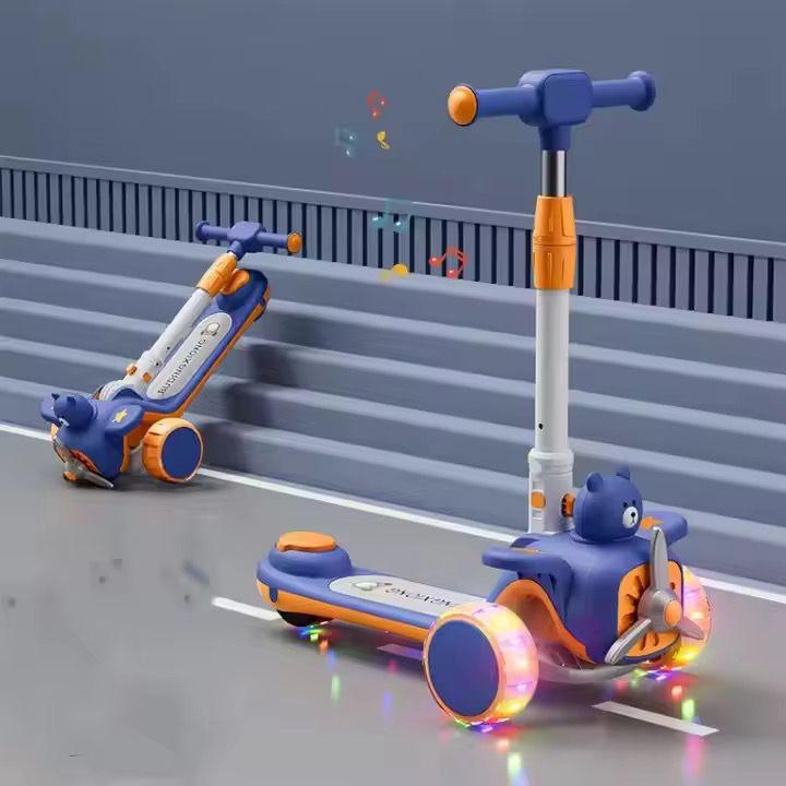 Trottinette Enfant 3 Roues Lumineuse – Sécurité et Fun Garanti