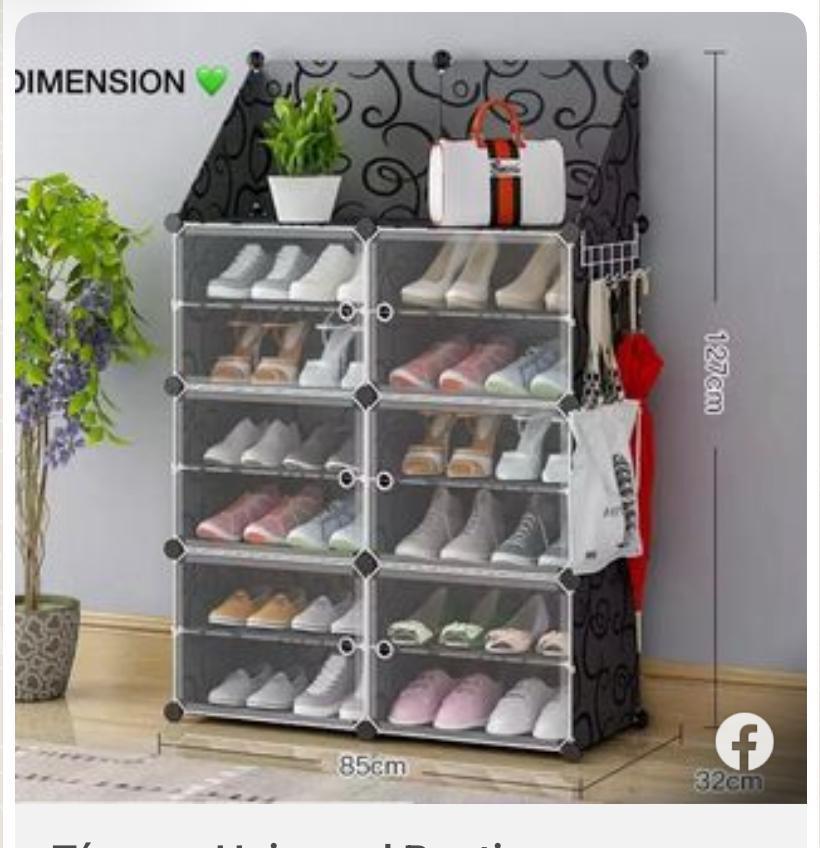 Meuble à Chaussures en Plastique 24 Paires