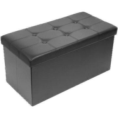 Pouffe de Rangement Similicuir 2 Places