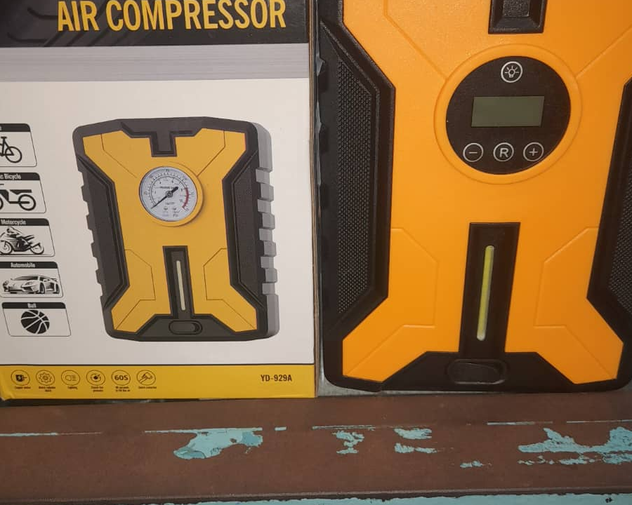 Compresseur d’Air Portable Multifonction – Gonflage Rapide pour Voiture, Moto, Vélo et Ballons