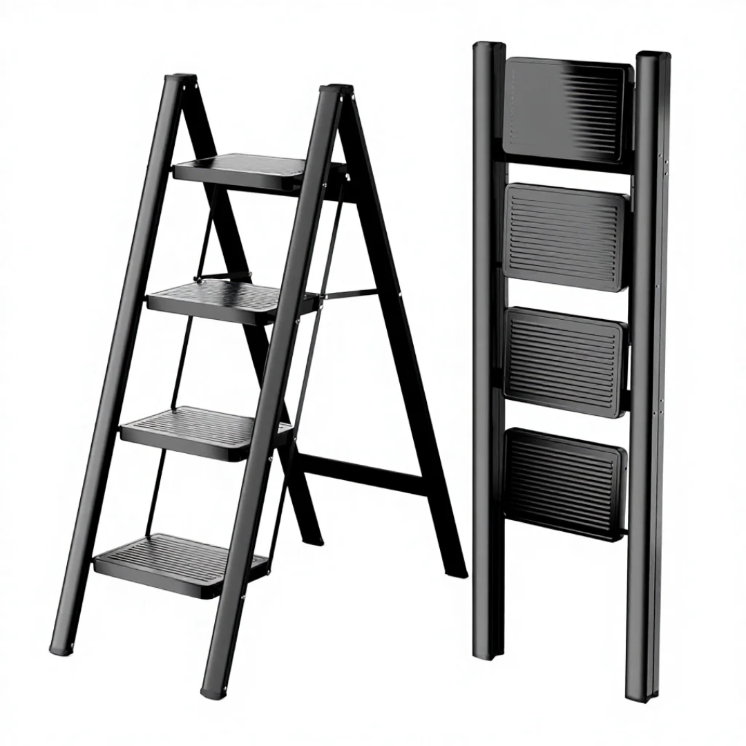 Échelle Pliante 4 Niveaux en Métal – Stable, Compacte et Résistante (Réf: R1213H)