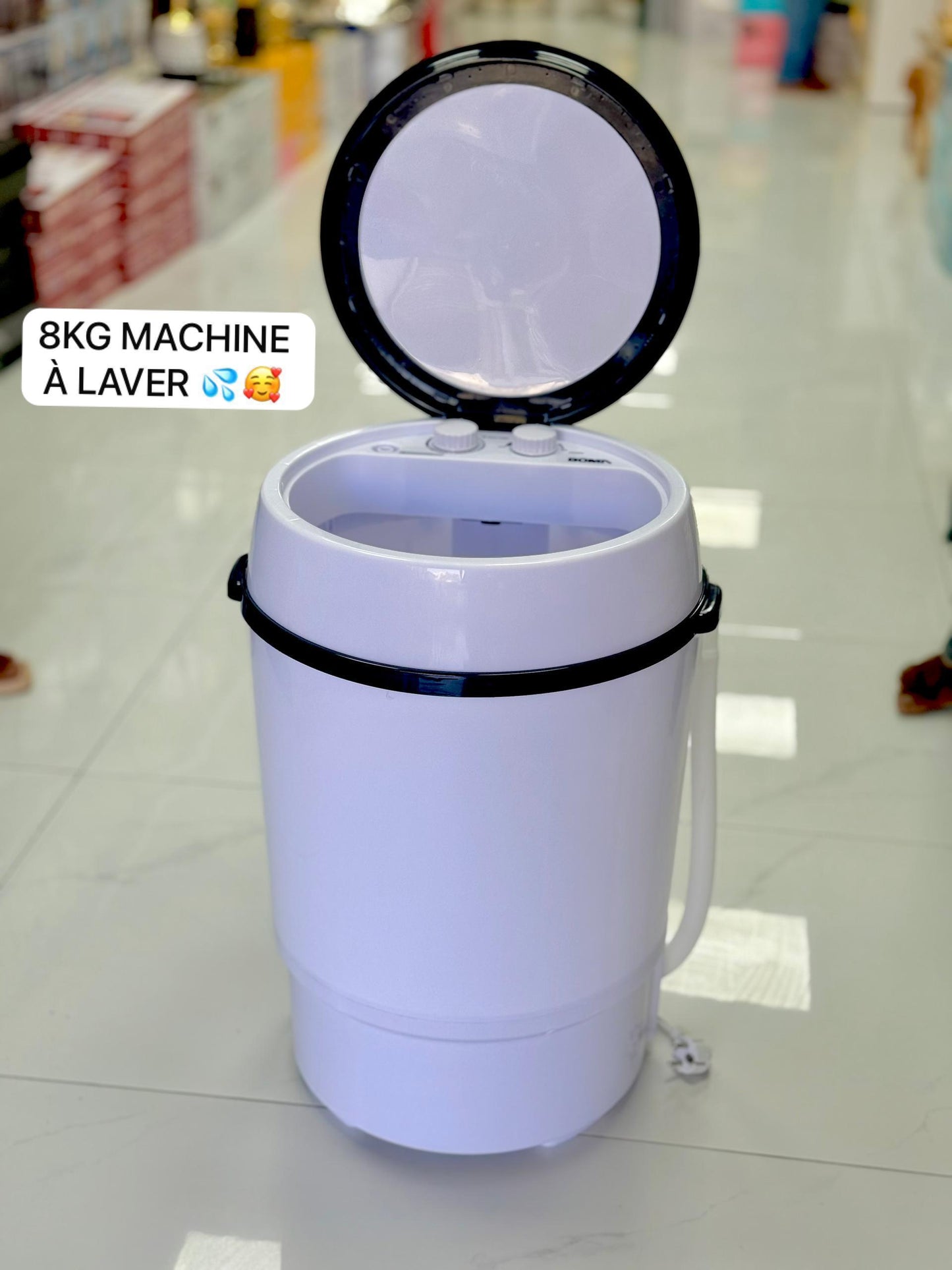 Machine à Laver Compacte 8KG – Mini Lave-Linge Automatique Grande Capacité