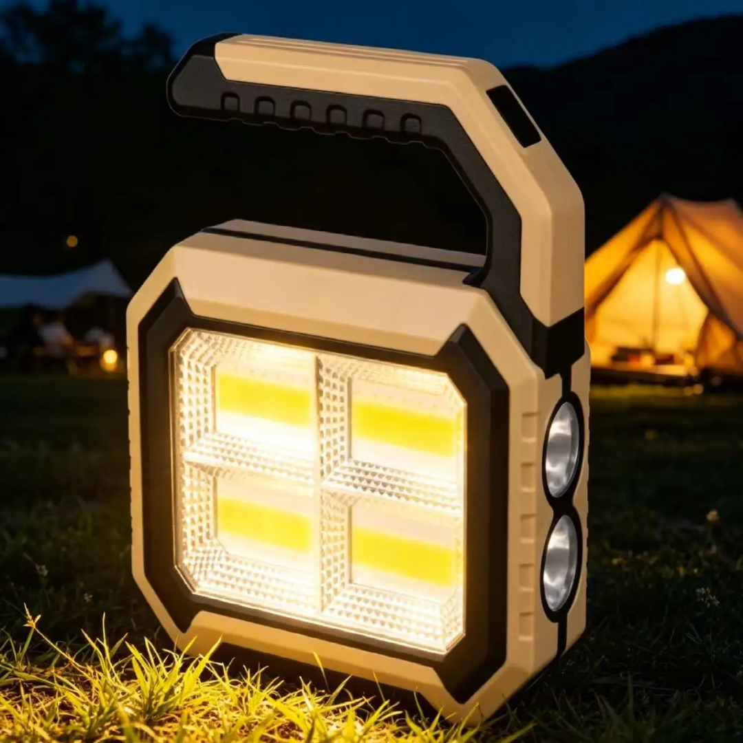 Lampe Solaire Portable d'Urgence Rechargeable USB – Power Bank Intégrée
