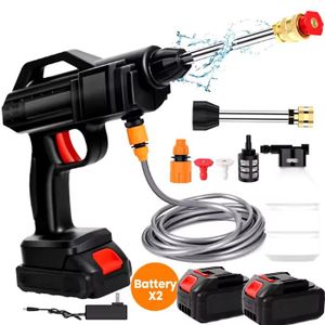 Pistolet lavage Haute Pression Portable Sans Fil – 2 Batteries Rechargeables
