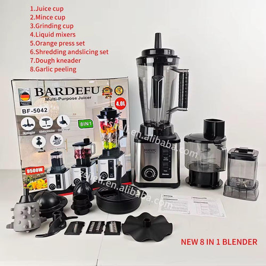 Mixeur Multifonction 8 en 1 – Mixeur Puissant, Hachoir, Moulin et Robot de Cuisine