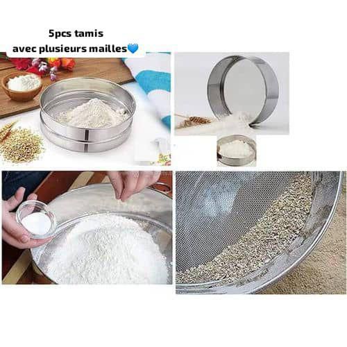 Tamis 5 pcs avec plusieurs mailles