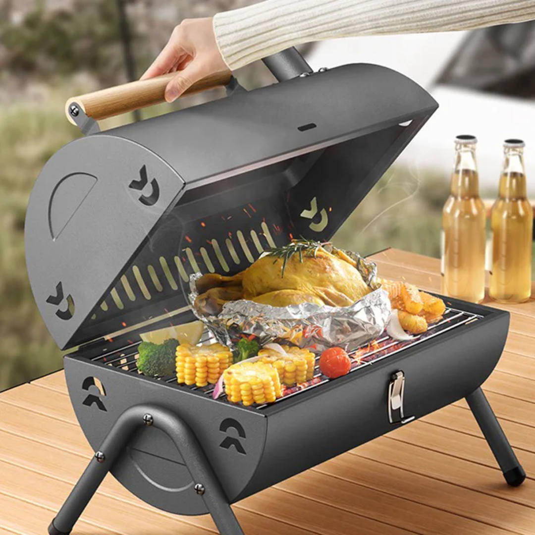 🔥 Mini Barbecue Portable au Charbon – Grill Compact pour Camping et Pique-nique