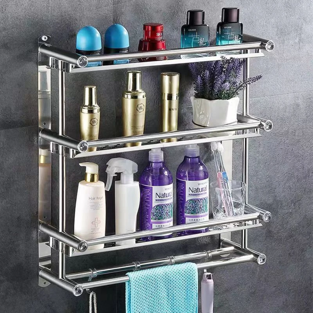 Étagère Murale Salle de Bain en Inox – Antirouille, Solide et Élégante