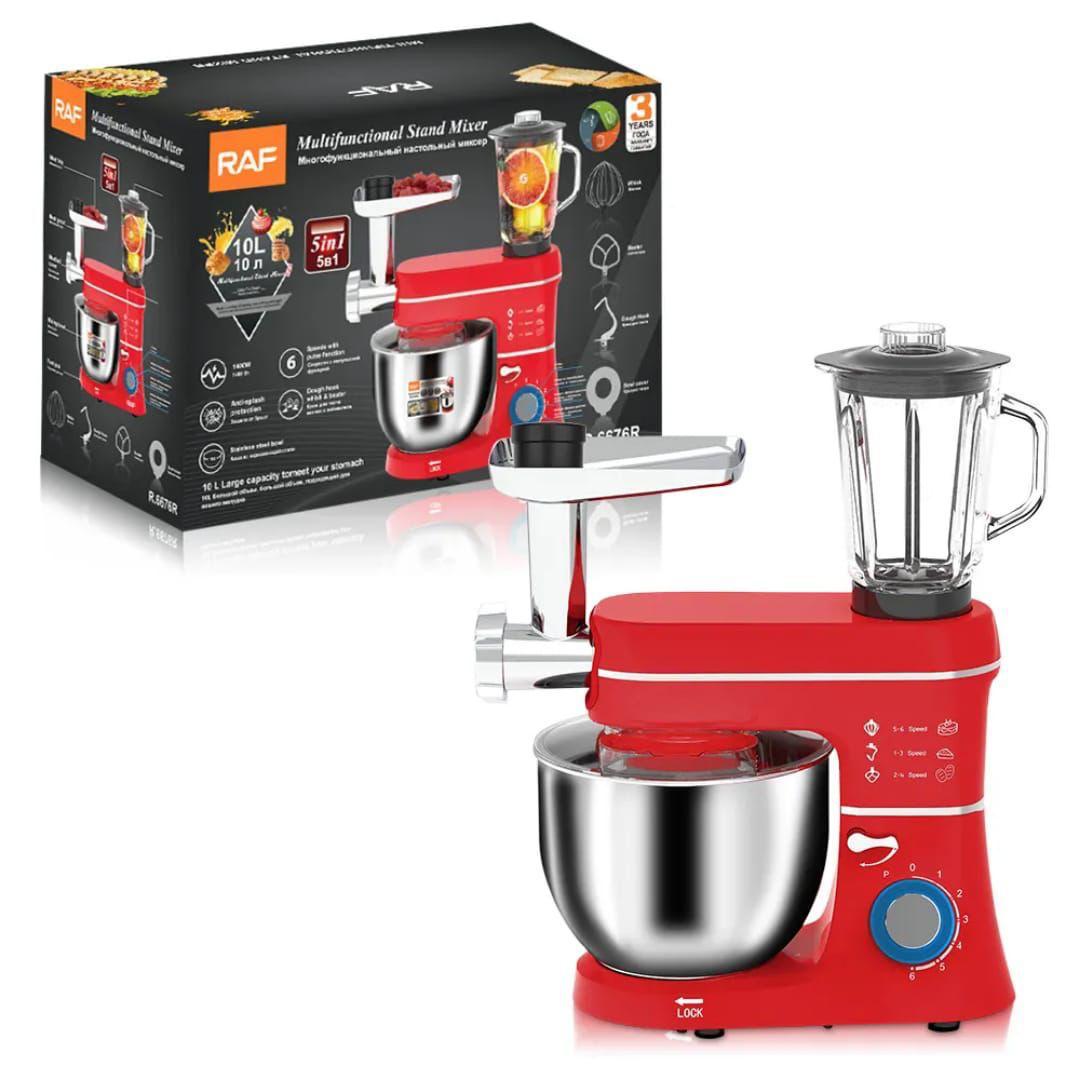 Batteuse Multifonction RAF 5-en-1 – Bol Inox 10L – 1400W
