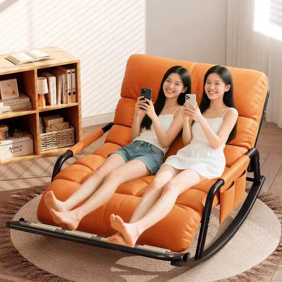 Fauteuil à Bascule Double Pliable – Confort Ultime pour 2 Personnes