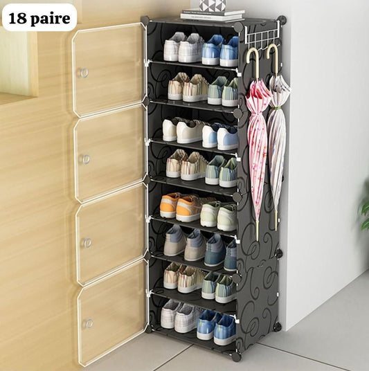 Rangement à Chaussures 18 Paires – Modulable et Compact
en plastique