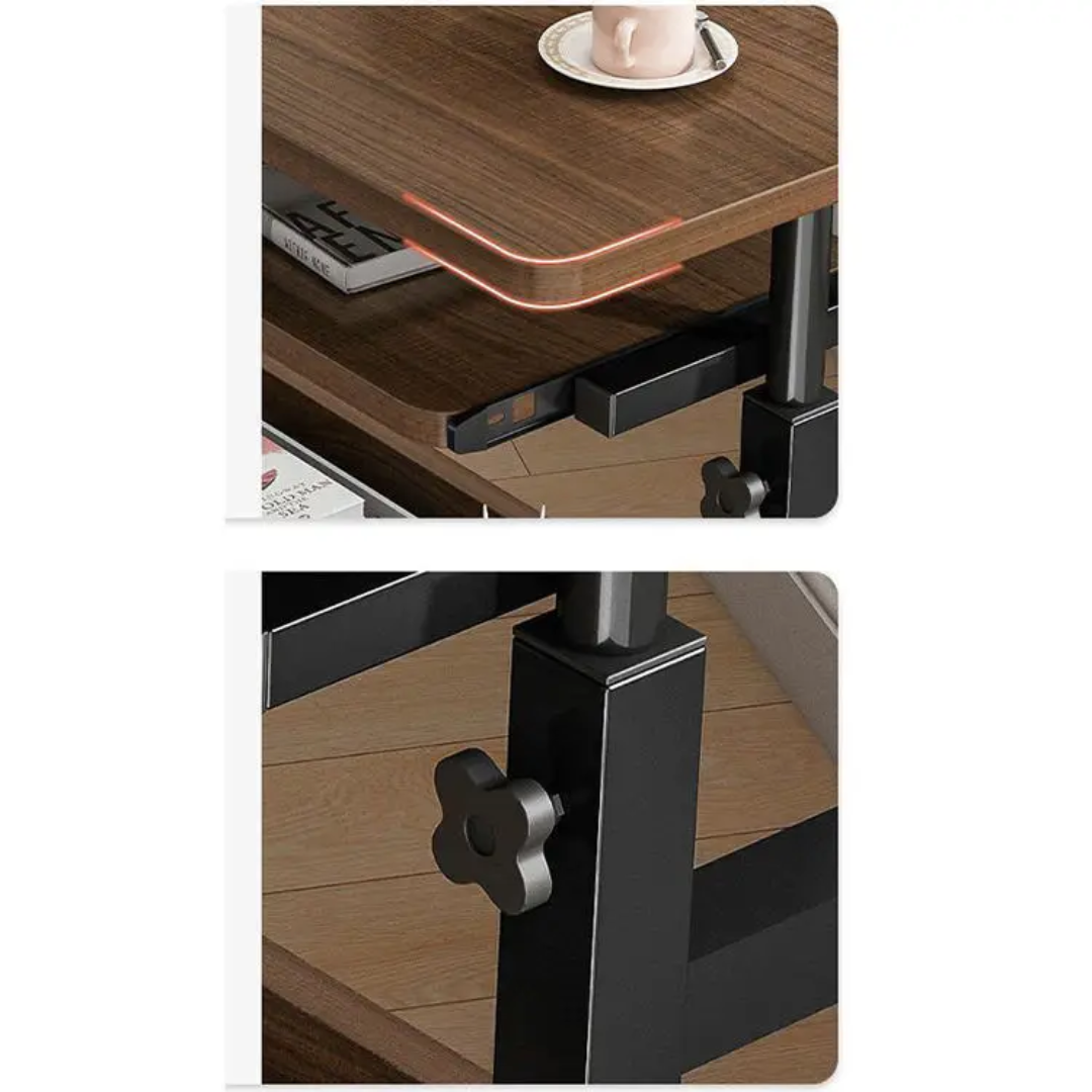Table de Bureau 80 cm avec Étagères de Rangement – Design Moderne et Compact