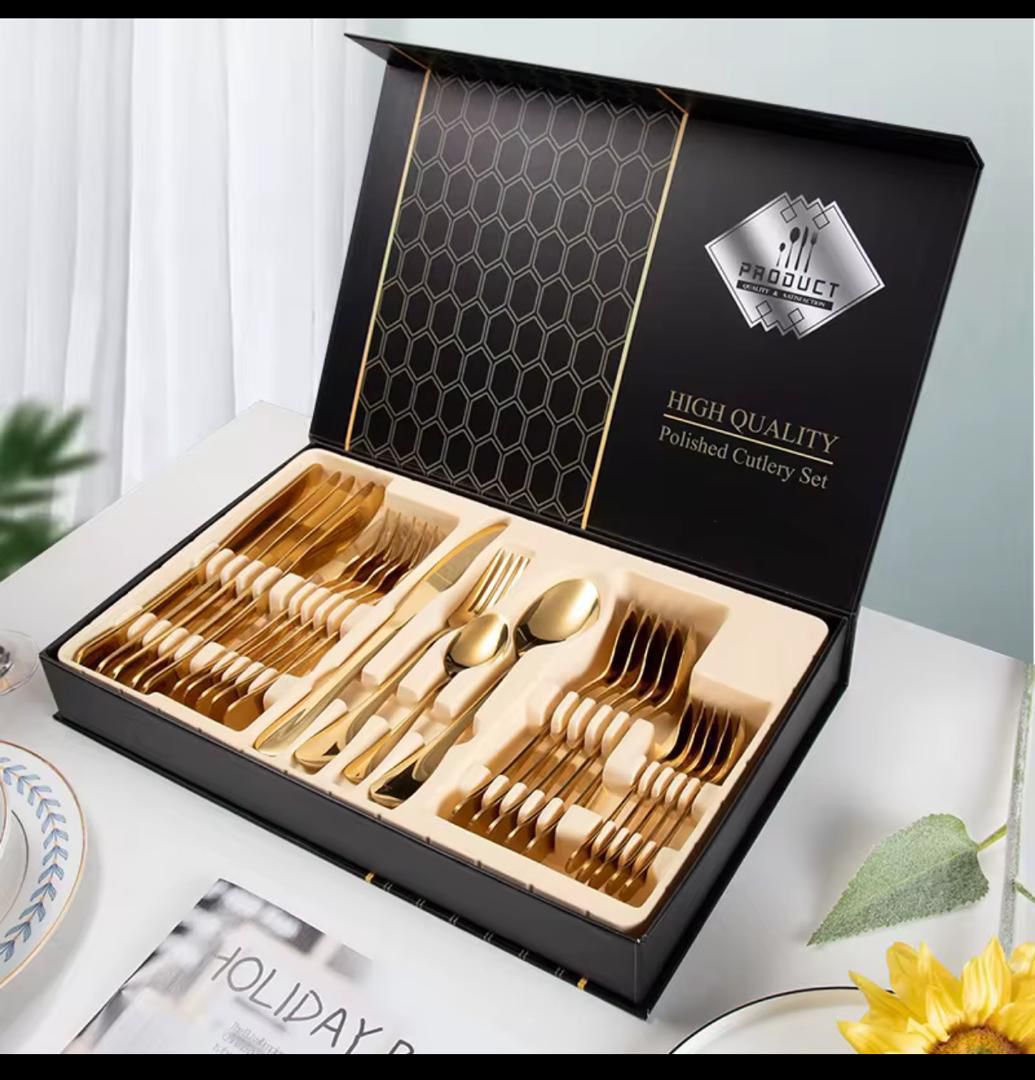 Coffret de Cuillère Inox 24 Pièces – Haute Qualité & Finition Polie