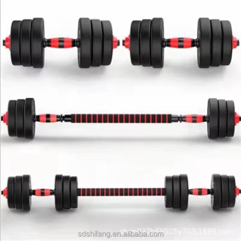 Haltères réglables 30kg 2 en 1  – Dumbbells & Barre de musculation