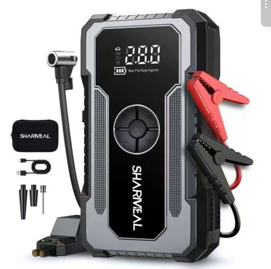 Compresseur d’Air & Booster de Batterie Portable SHARMEAL – Sécurité et Puissance en Urgence
