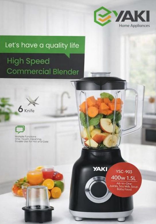 Mixeur Blender Multifonction 2 en 1 – Smoothies, Jus & Moulin à grain