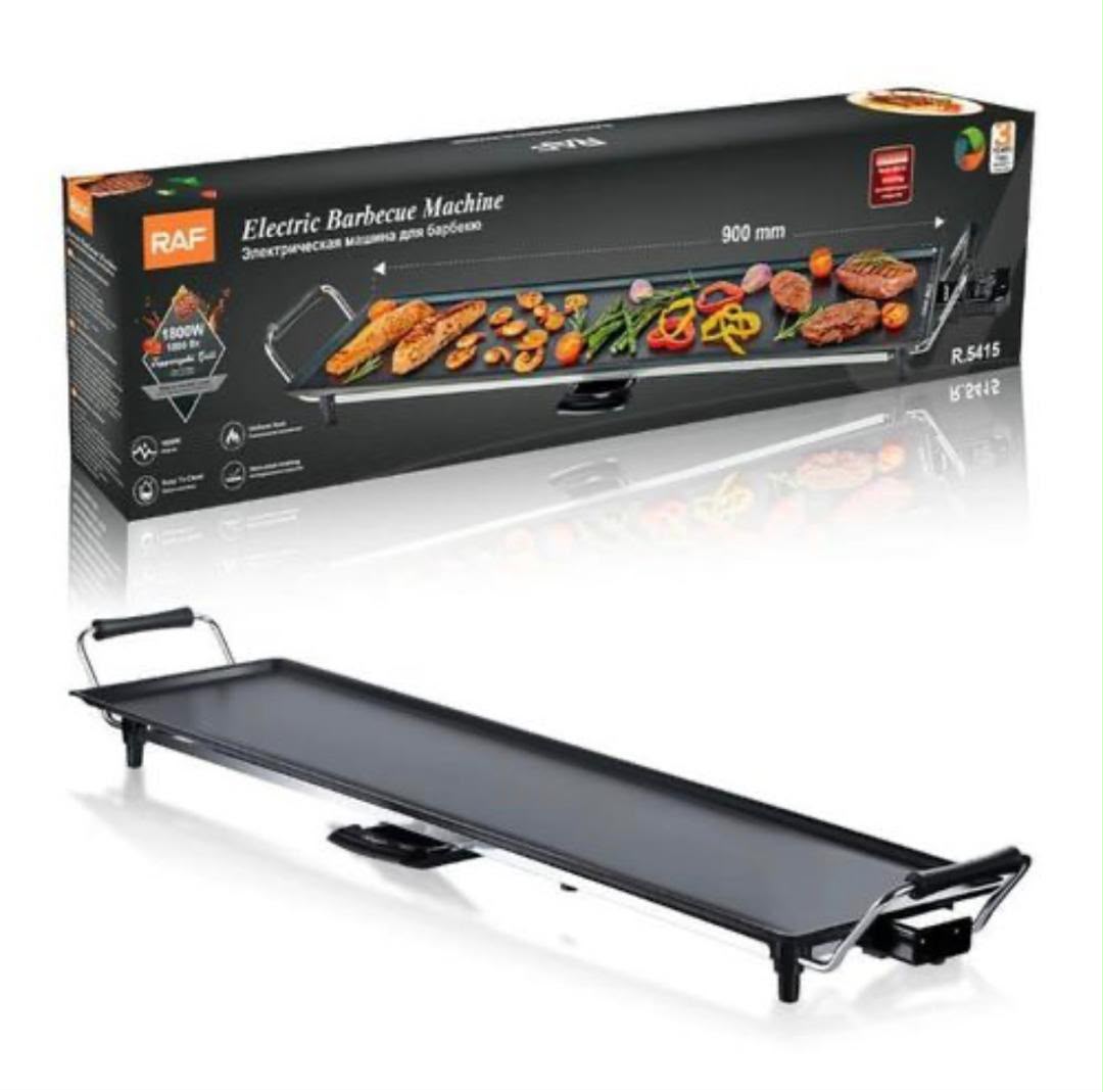 Plaque de Barbecue Électrique RAF R.5414 – 1800W | Grande Surface de Cuisson Antiadhésive 70,5 cm