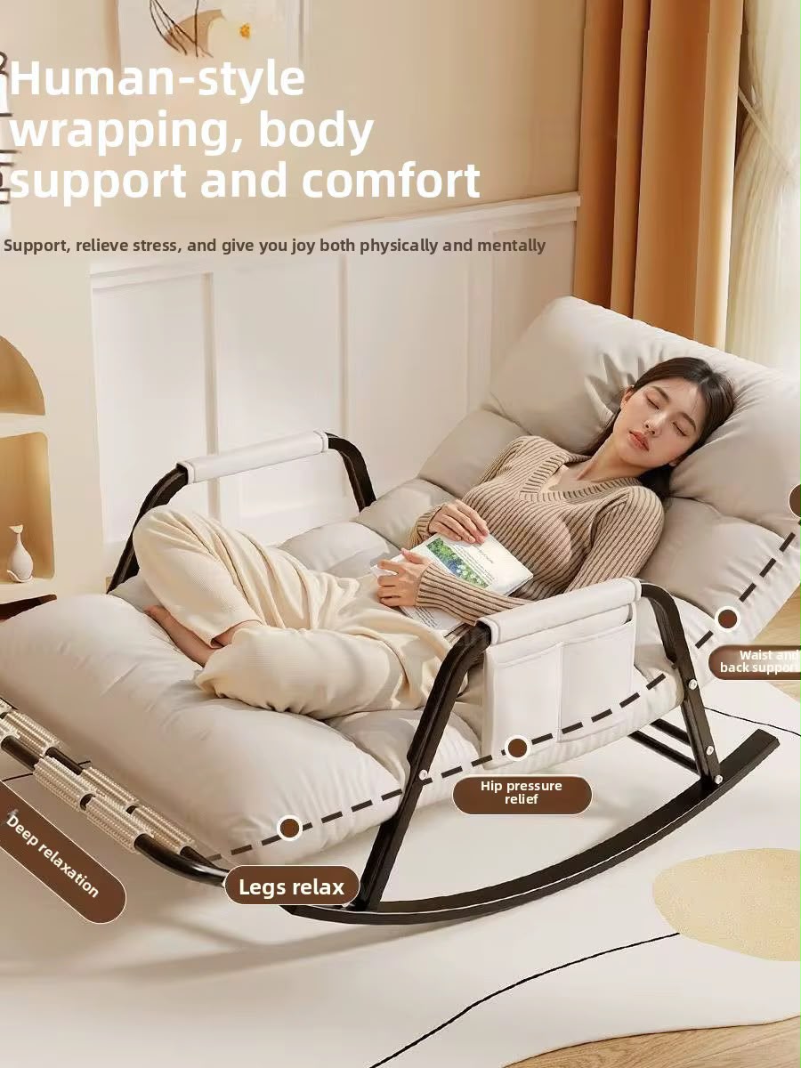 Fauteuil à Bascule Double Pliable – Confort Ultime pour 2 Personnes