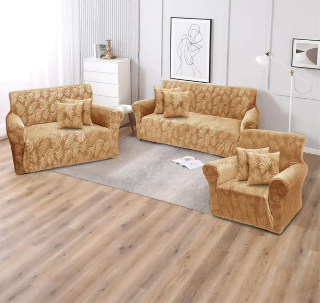 Housse de Canapé Extensible Motif Feuilles – Protection Élégante et Confortable
