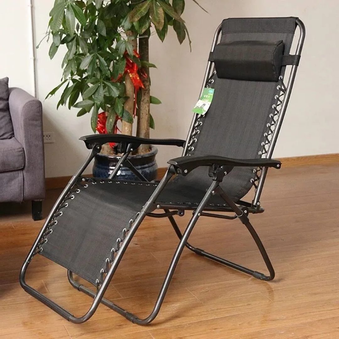 🪑 Chaise Longue Pliable Relax – Dossier Inclinable Multi-Positions
