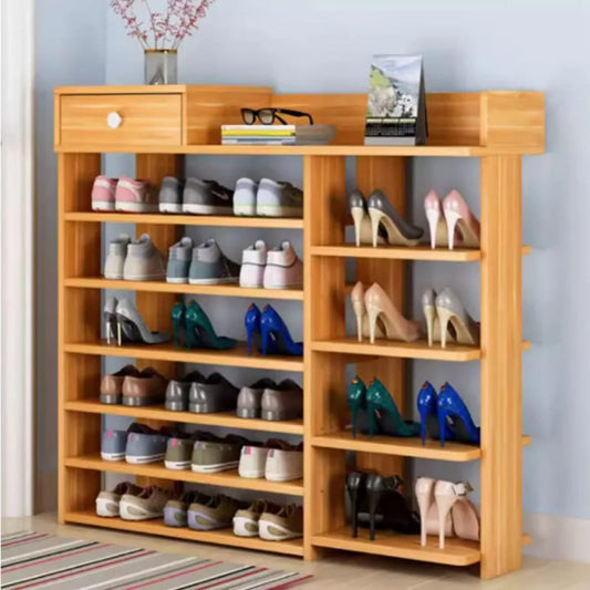 Meuble Rangement Chaussures en Bois – Grande Capacité avec Étagères Multiples
