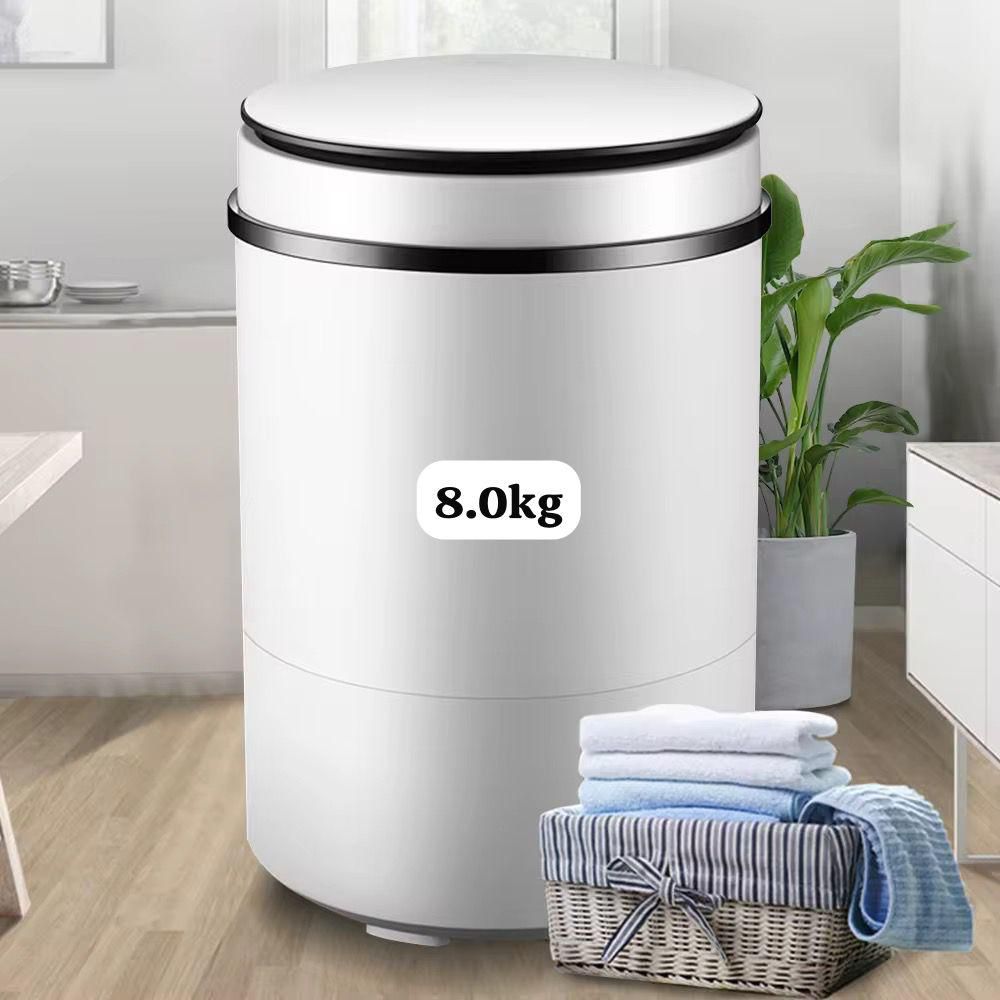 Machine à Laver Compacte 8KG – Mini Lave-Linge Automatique Grande Capacité