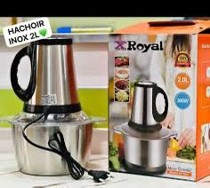 Hachoir Électrique Inox 2L – 300W Puissant – Bol en Acier Inoxydable