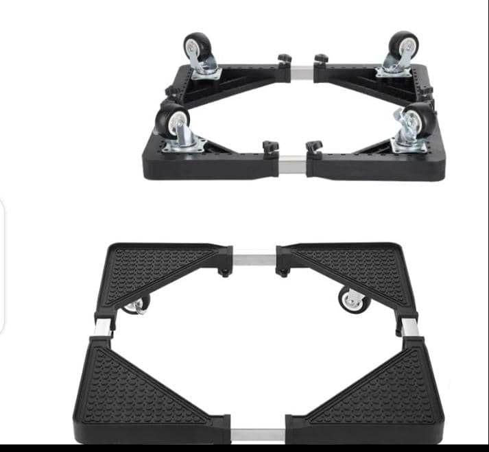 🛠️ Support Frigo Réglable pour Électroménagers – Base à Roulettes Ultra Robuste