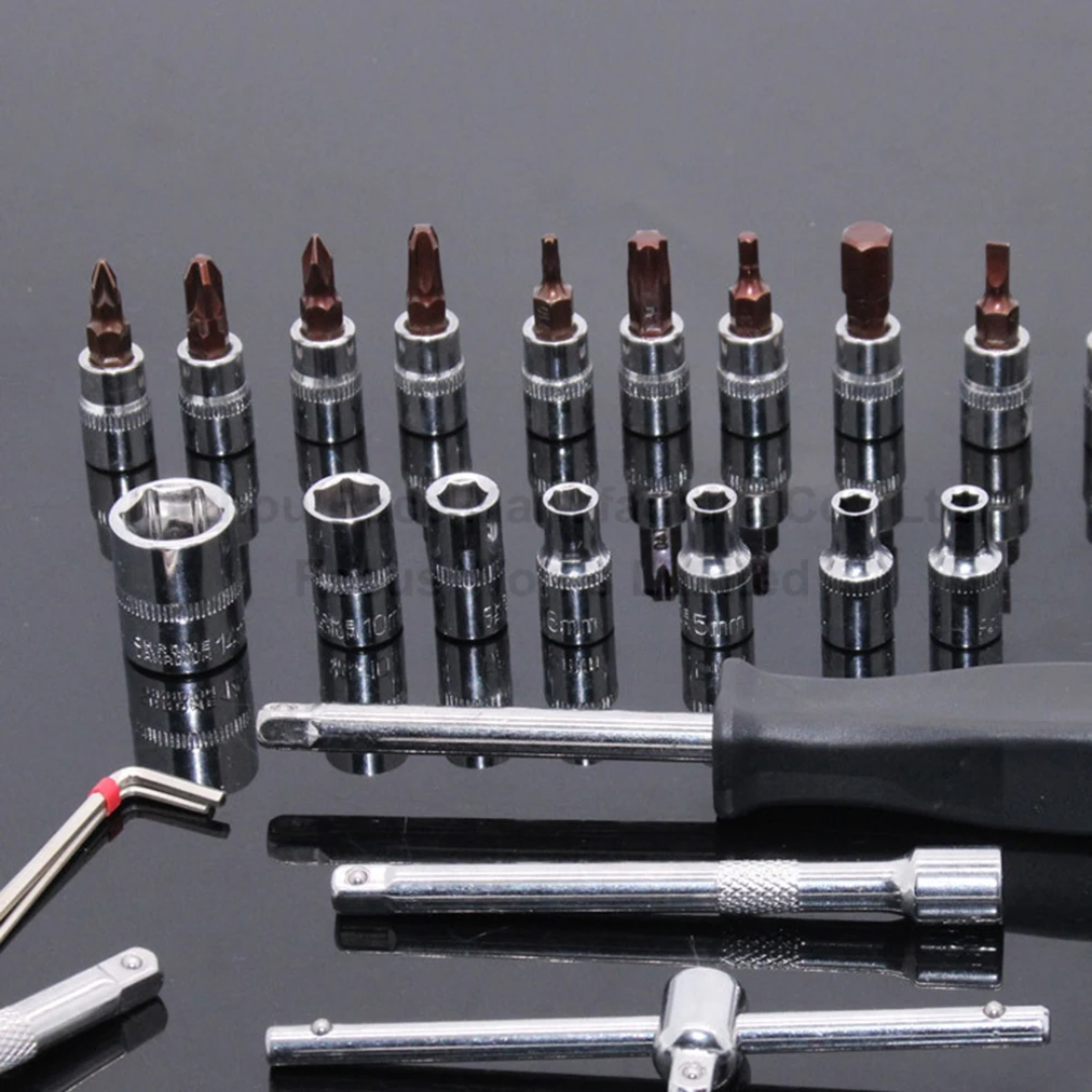 Coffret de Clés à Douille & Embouts Multifonctions – Kit Complet 46 Pièces