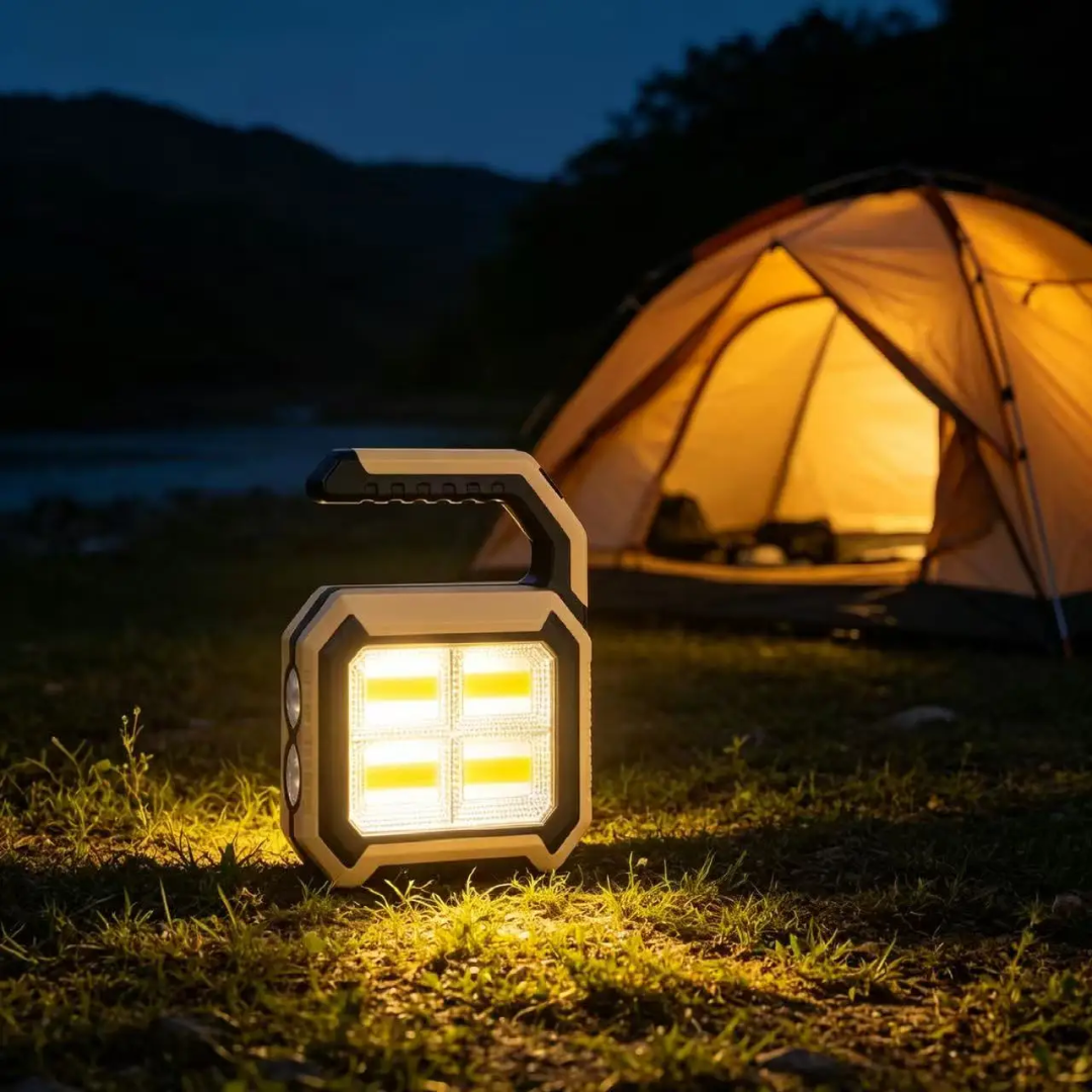 Lampe Solaire Portable d'Urgence Rechargeable USB – Power Bank Intégrée