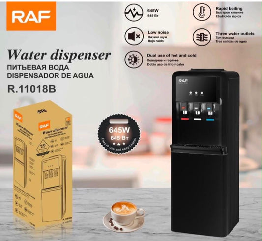 Distributeur d'Eau RAF R.11018B – Eau Chaude, Froide & Tempérée | 3 Robinets | 645W