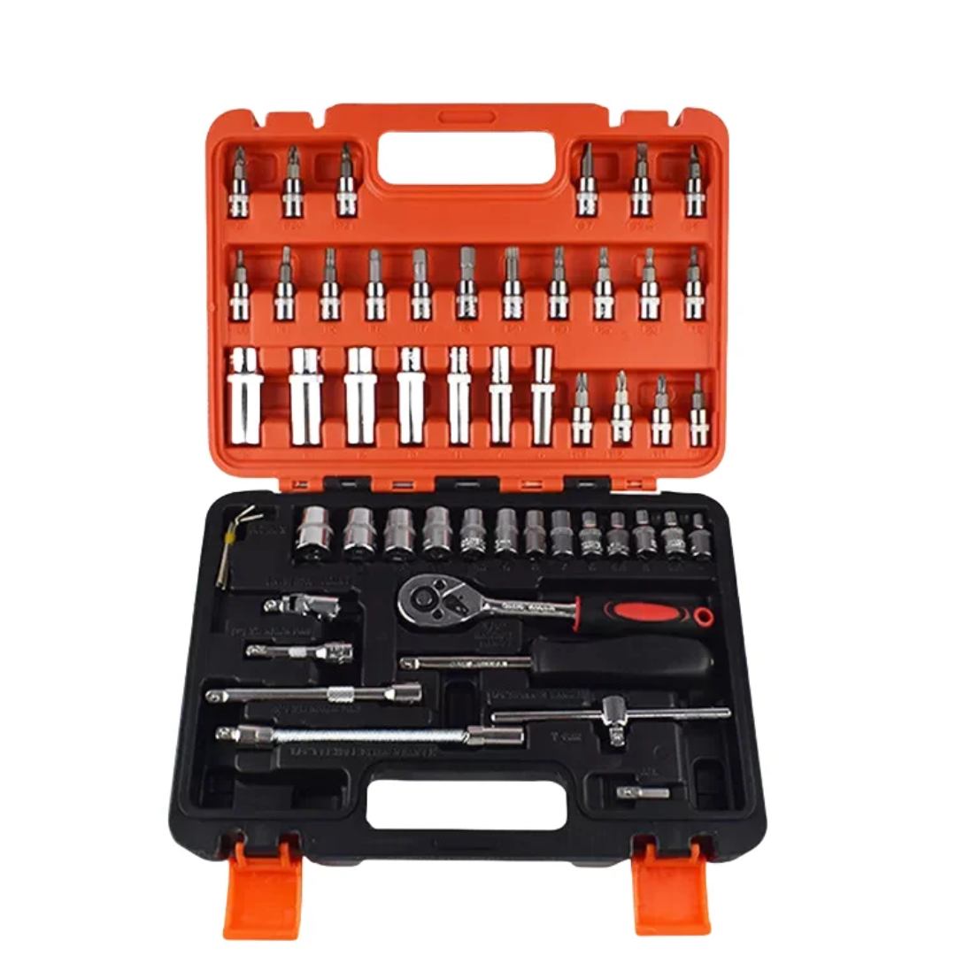 Coffret de Clés à Douille & Embouts Multifonctions – Kit Complet 46 Pièces
