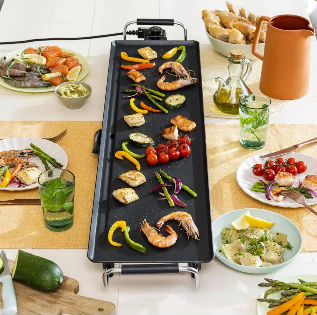 Plaque de Barbecue Électrique RAF R.5414 – 1800W | Grande Surface de Cuisson Antiadhésive 70,5 cm