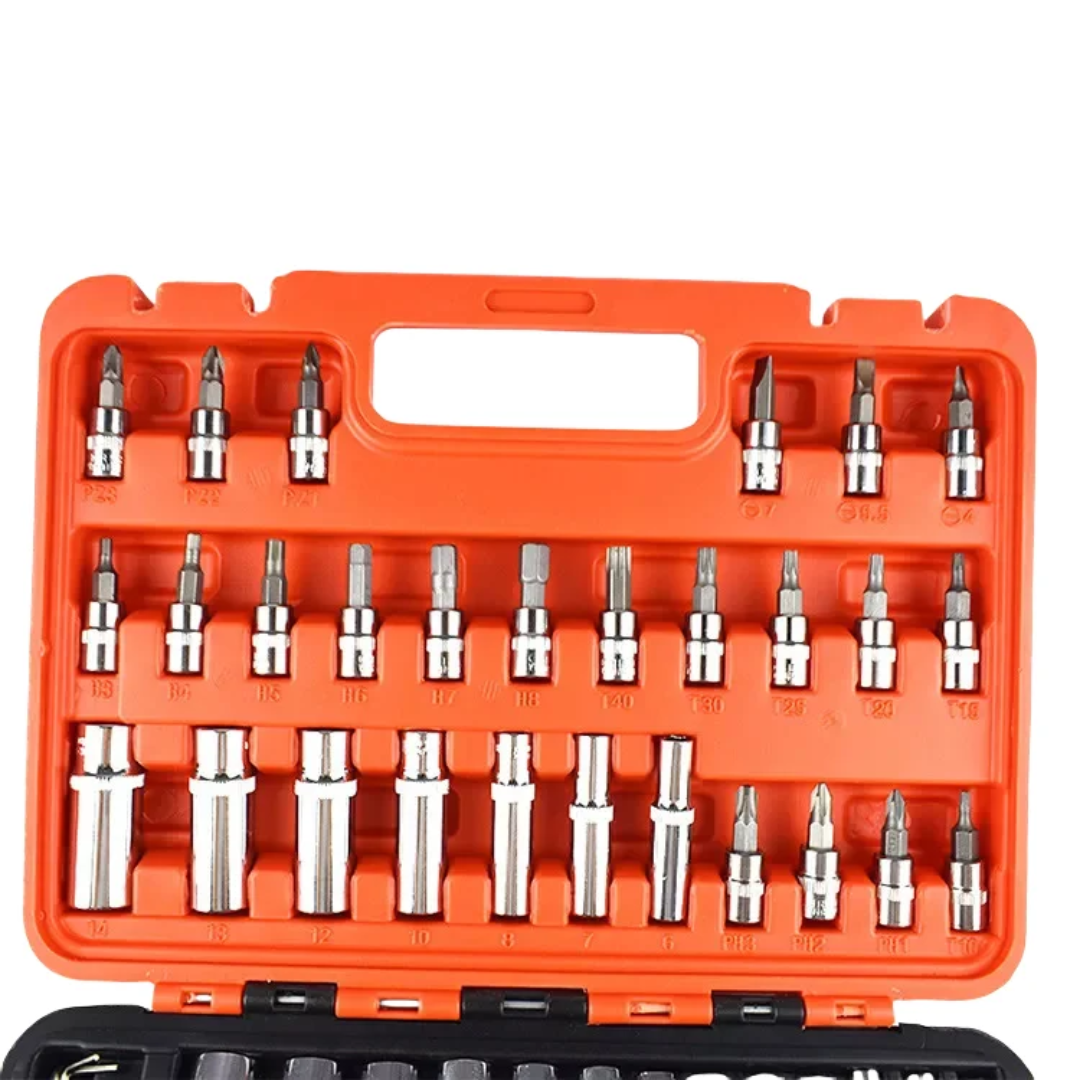 Coffret de Clés à Douille & Embouts Multifonctions – Kit Complet 46 Pièces