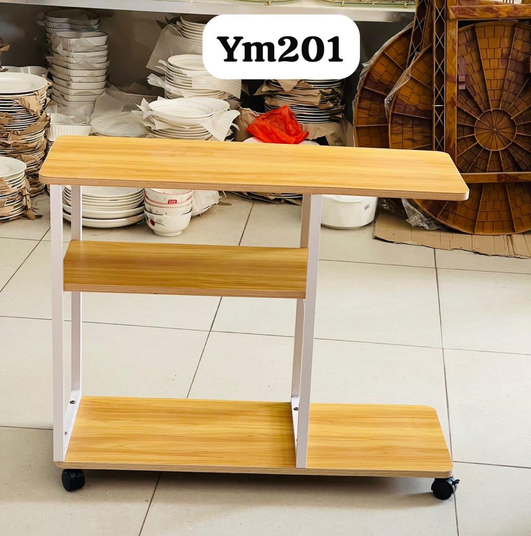 Table d’Appoint Multifonction avec Roulettes – Étagère de Rangement Moderne
