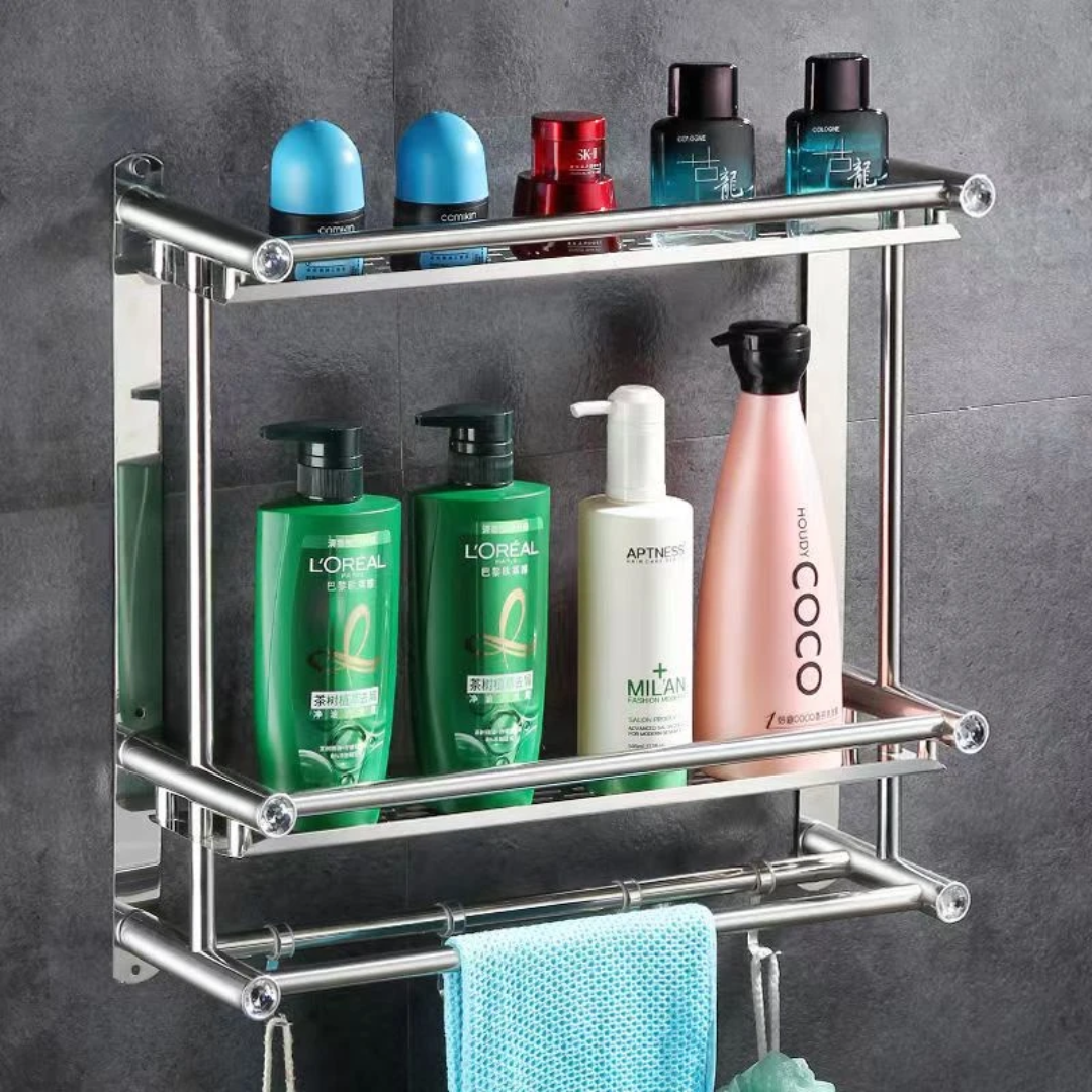 Étagère Murale Salle de Bain en Inox – Antirouille, Solide et Élégante