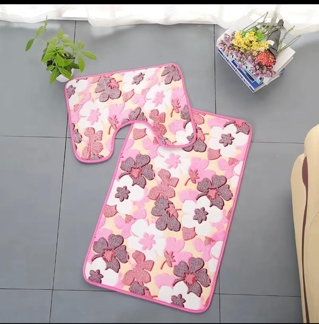 🚽 Ensemble 3 Tapis de Toilette & Salle de Bain – Ultra Doux et Antidérapant