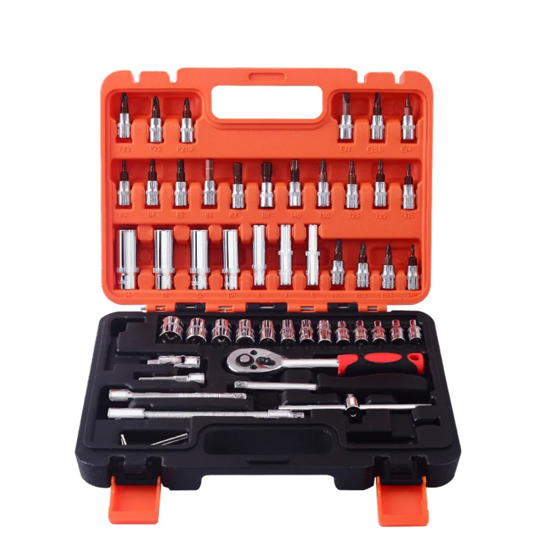 Coffret de Clés à Douille & Embouts Multifonctions – Kit Complet 46 Pièces