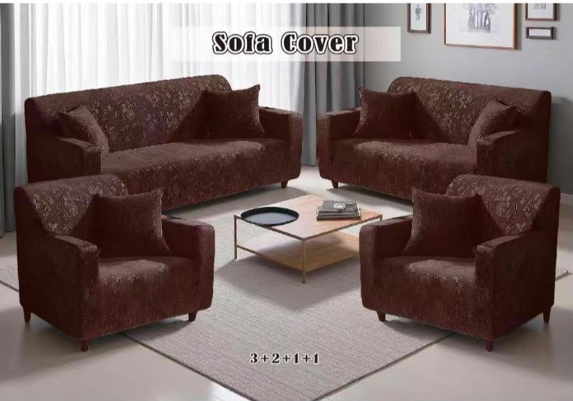 Housse de Canapé Extensible Motif Feuilles – Protection Élégante et Confortable