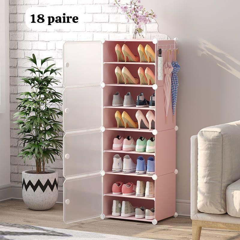 Rangement à Chaussures 18 Paires – Modulable et Compact
en plastique