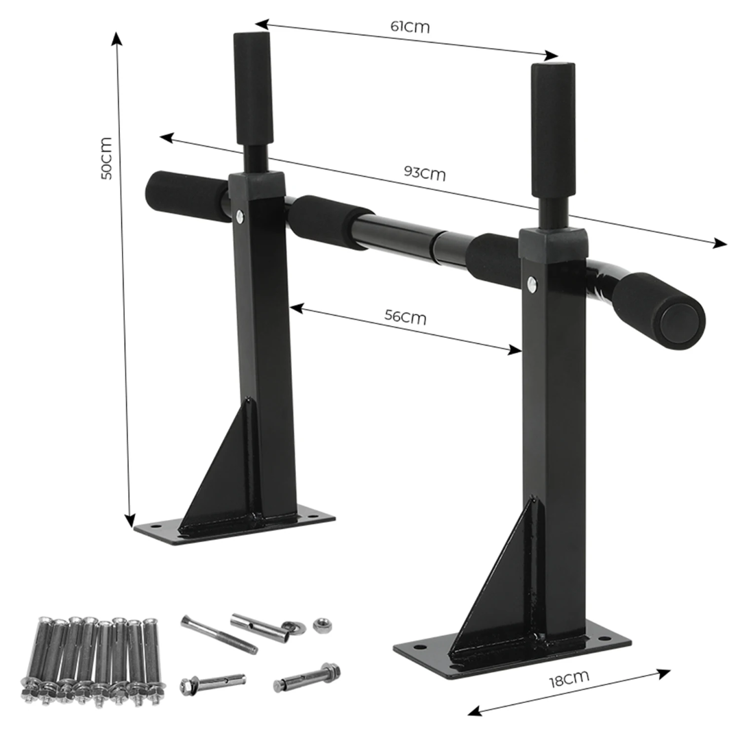Barre de traction murale noire- barre fixe
