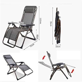 🪑 Chaise Longue Pliable Relax – Dossier Inclinable Multi-Positions