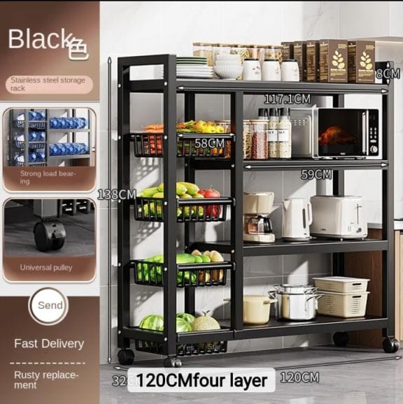 Étagère de Rangement Multifonctionnelle pour Cuisine – Grande Capacité et Design Moderne