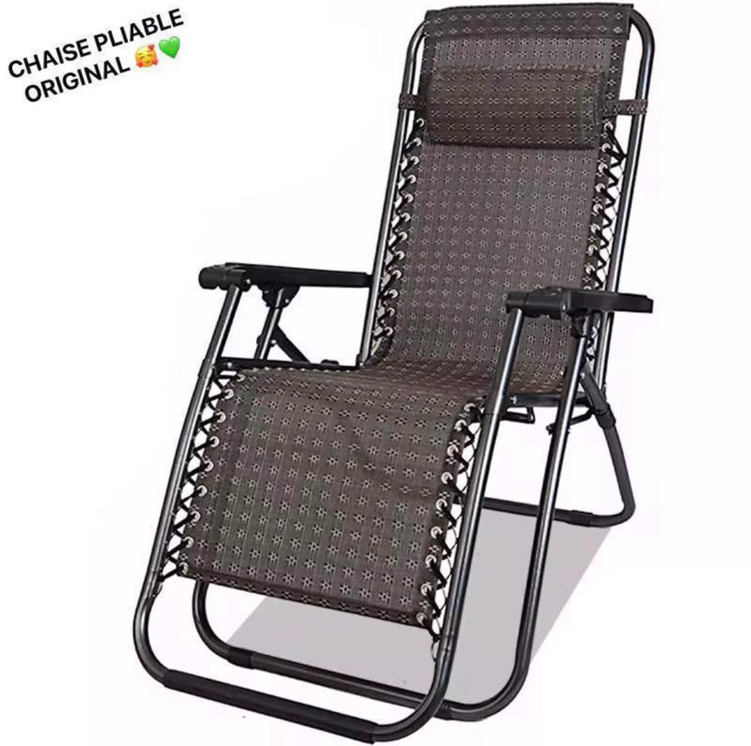 🪑 Chaise Longue Pliable Relax – Dossier Inclinable Multi-Positions