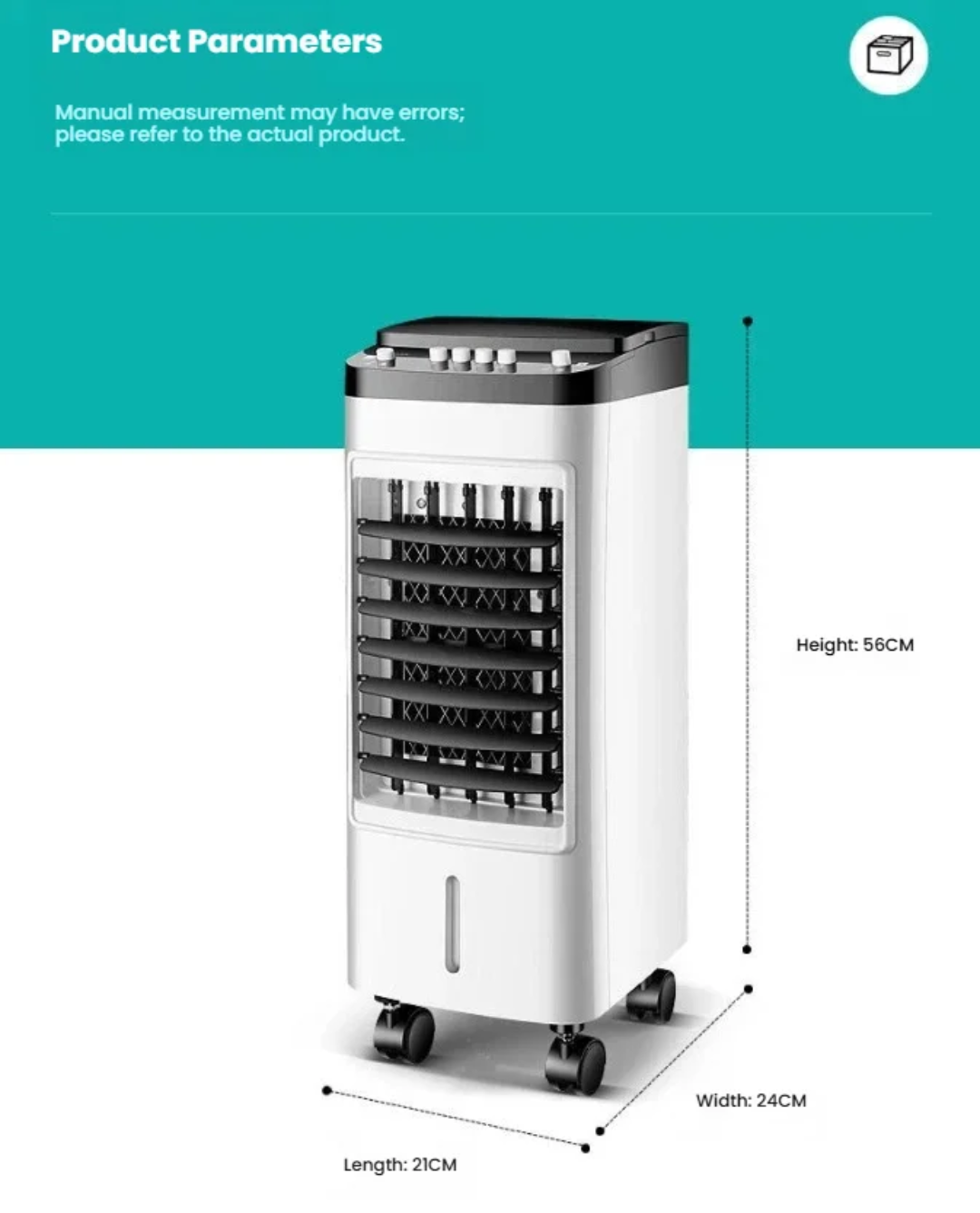 Rafraîchisseur d’Air Évaporatif Tengo 7 Litres – Refroidisseur d’Air avec Humidificateur