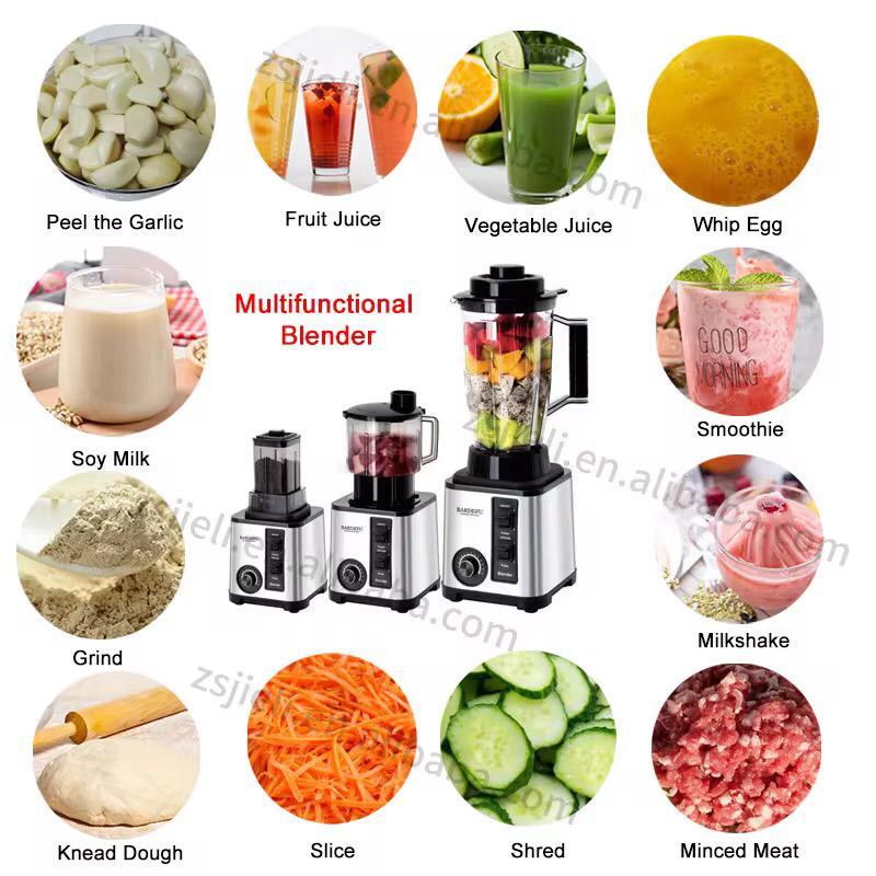 Mixeur Multifonction 8 en 1 – Mixeur Puissant, Hachoir, Moulin et Robot de Cuisine