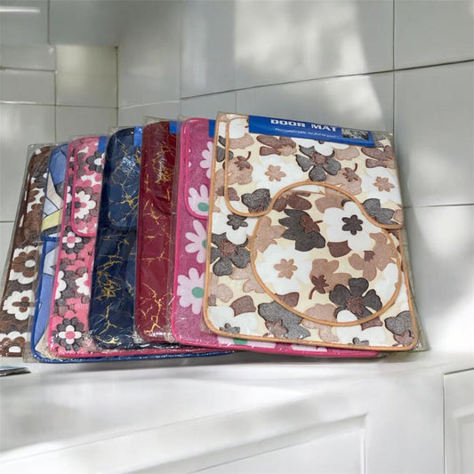 🚽 Ensemble 3 Tapis de Toilette & Salle de Bain – Ultra Doux et Antidérapant