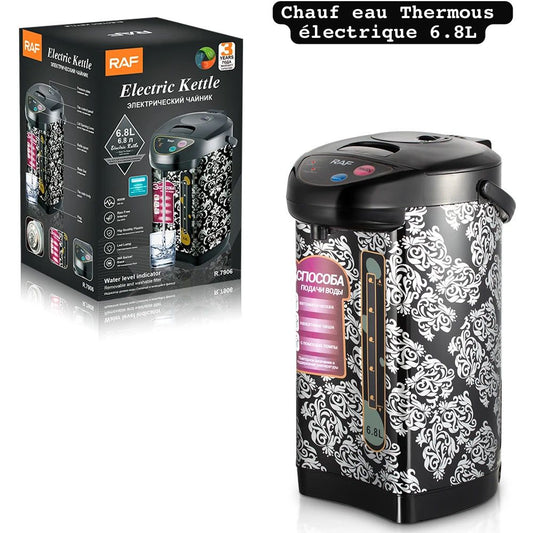 Bouilloire Thermos Électrique RAF 6.8L – Distributeur d’Eau Chaude