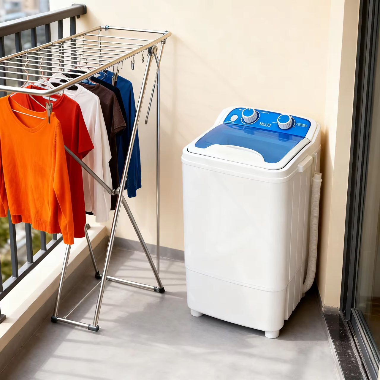 Machine à Laver Semi-Automatique 6KG – Lavage Rapide & Compacte 110V/220V